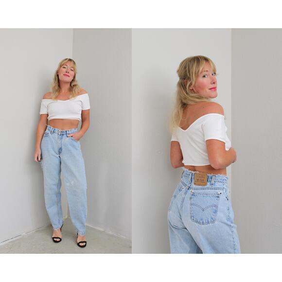 1990's Vintage Levi's 560 Loose Fit Distressed Jeans Women's XS SM 29" 30" Waist - Picture 1 of 10